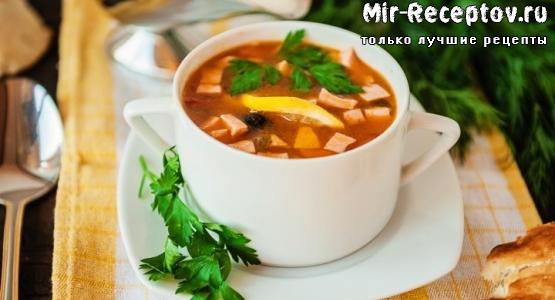 Ингредиенты и рецепт мясной солянки