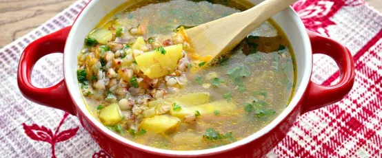 Гречневый суп с курицей