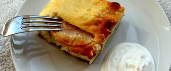Запеканка творожная с яблоками