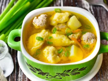 Суп картофельный с клецками
