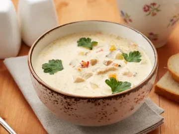 Сливочный суп с курицей